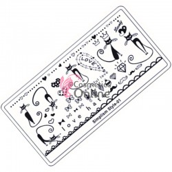 Matrita de Unghii din metal dreptunghiulara 6x12cm S Style 01 Cod 37618
